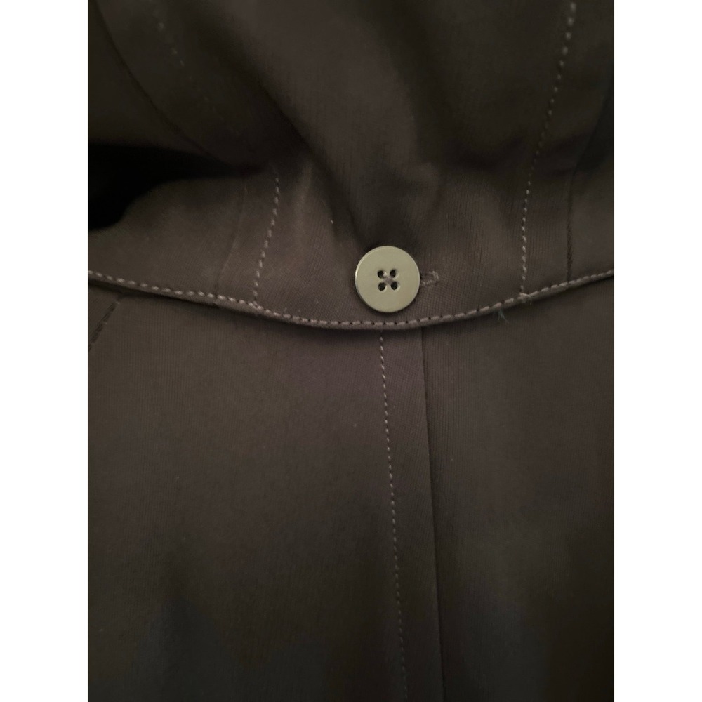 London Fog‎ black trench coat with silver toggle-style closures size Large - Picture 8 of 8